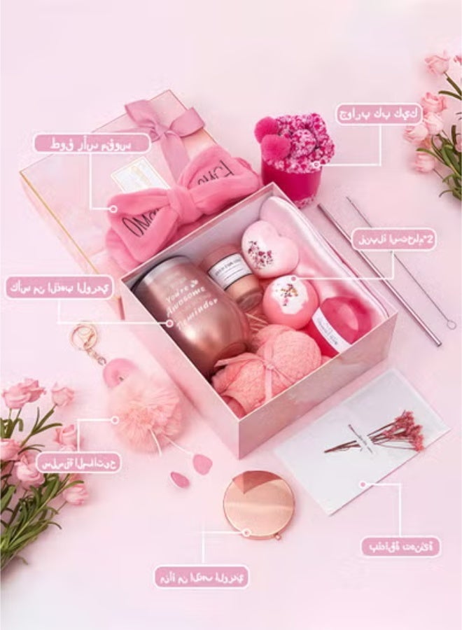 fantasize Gift Box for Women - Best Gifts for Birthday, Wedding, and Special Occasions Combined materials Pink 21x9.5x21 cm - Image 3